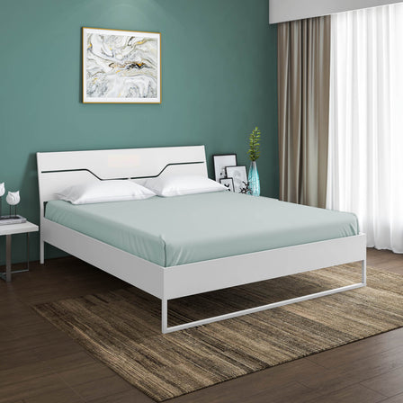 Nilkamal Sleep - Grande Wood and Metal Hybrid Bed White