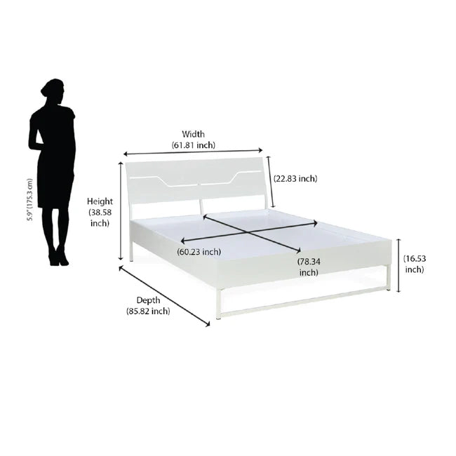 Nilkamal Sleep - Grande Bed Gray Dimensions in Inch
