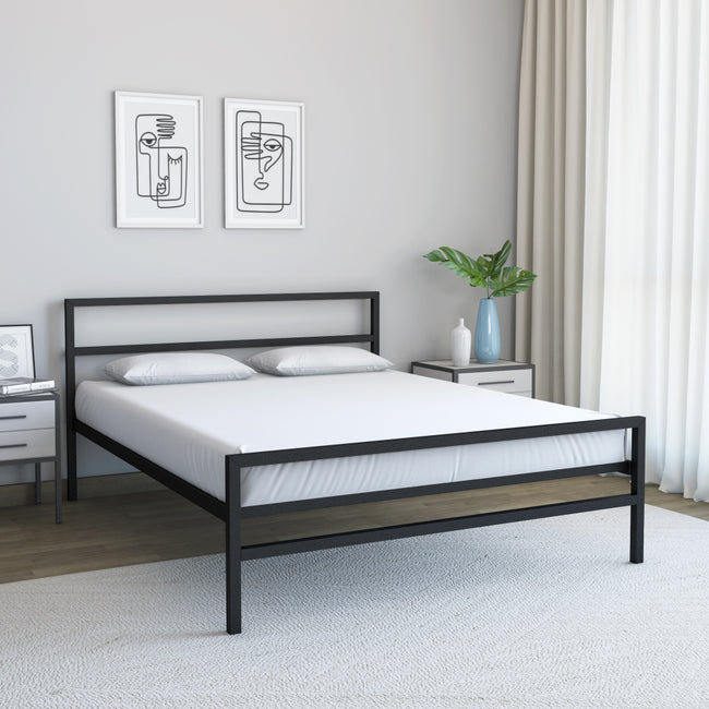Striker Metal Bed - Black King Size