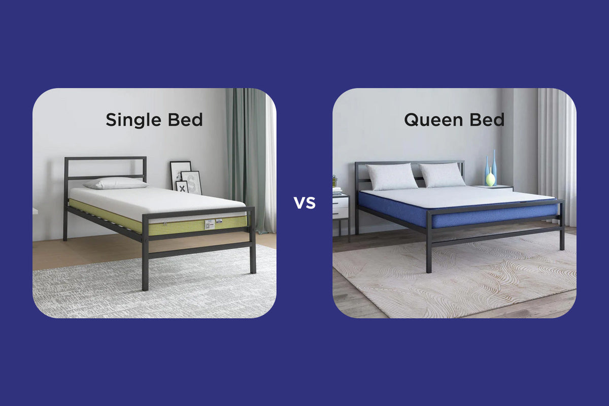 Single Bed vs Queen Size Bed: Which Is Better for You? | Nilkamal Sleep
