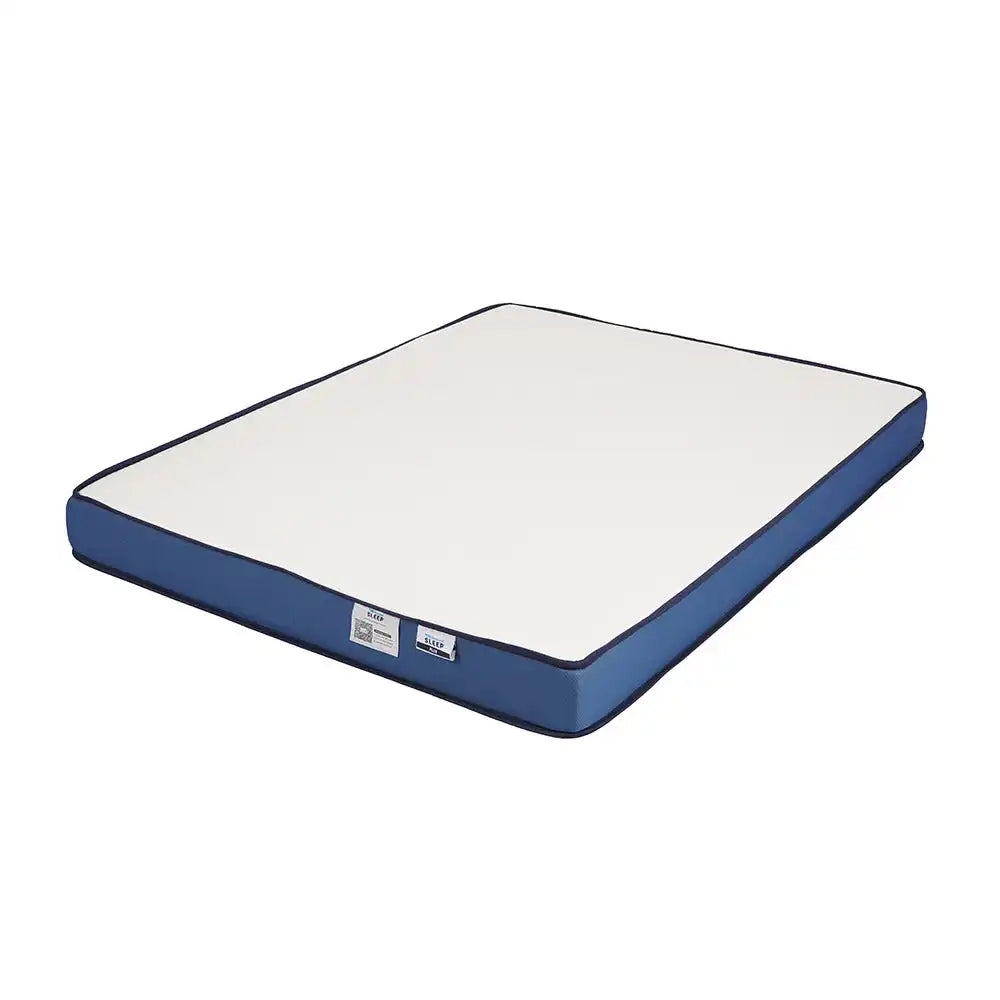 GRANDE WOOD AND METAL HYBRID BED (WHITE) + PLUS MEMORY FOAM MATTRESS (KING) - Mattress Slight Side View