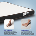 Velvette Upholstered Bed (Grey) + Lite Dual Comfort Mattress (King)