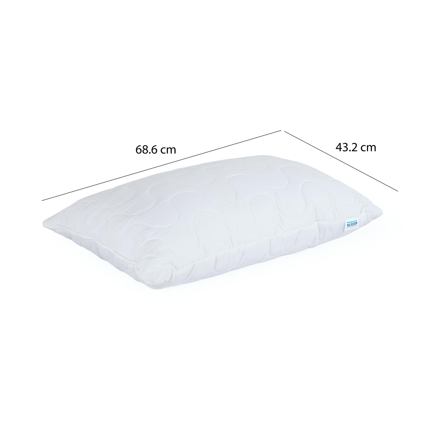 Iris Micro-Fibre Pillow - White (69 x 43 cm)