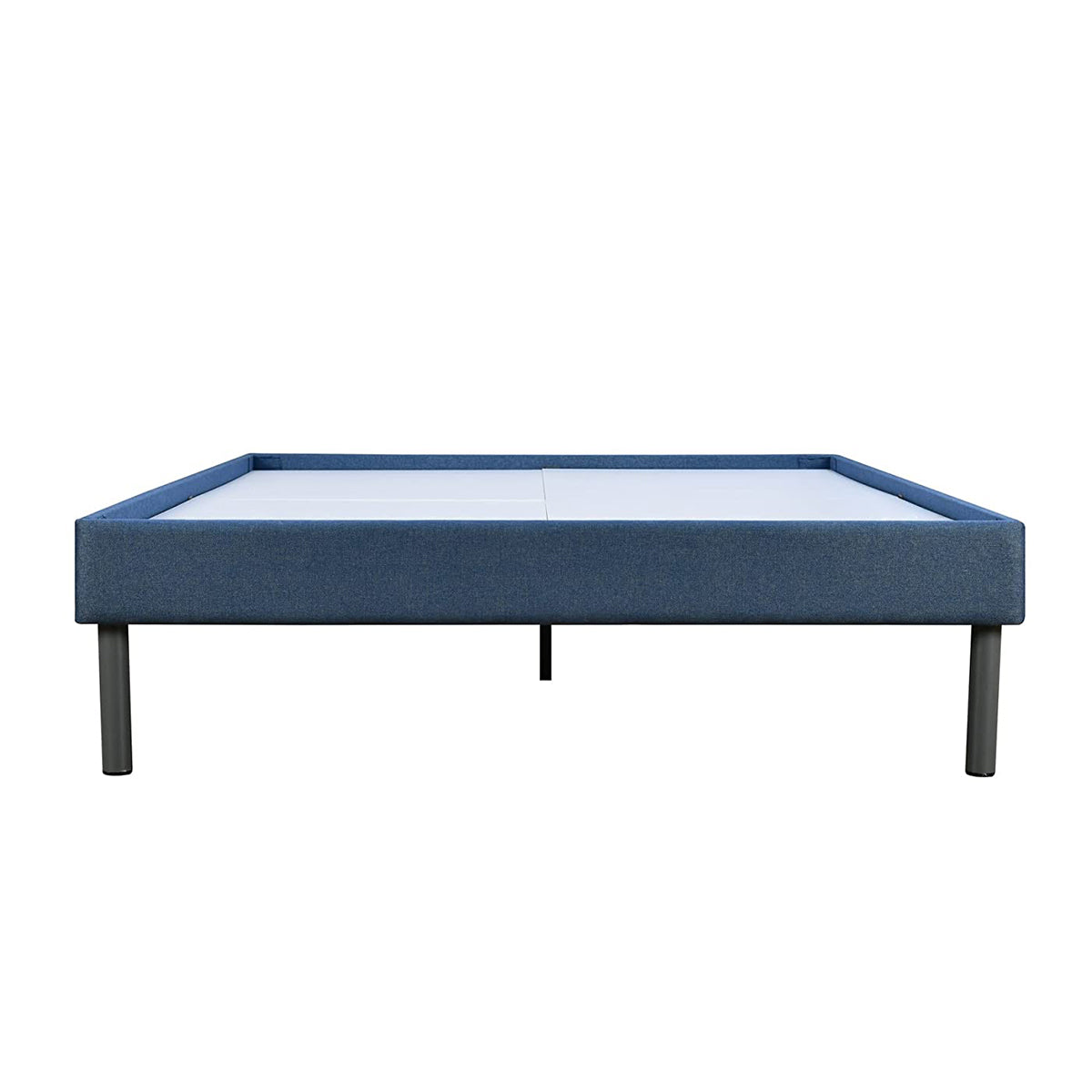 Velvette Upholstered Bed (Blue) + ECOAIR Latex Mattress (King)