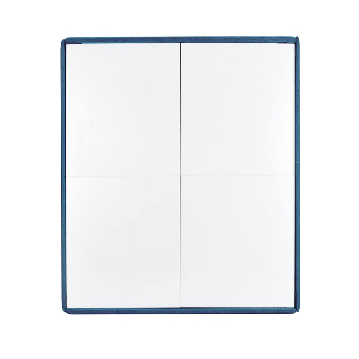 Velvette Upholstered Bed (Blue) + ECOAIR Latex Mattress (King)