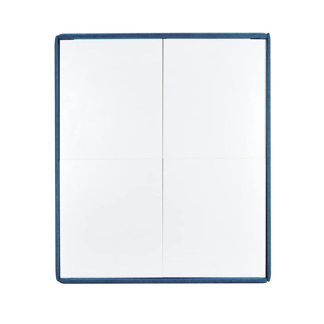 Velvette Upholstered Bed (Blue) + ECOAIR Latex Mattress (Queen)