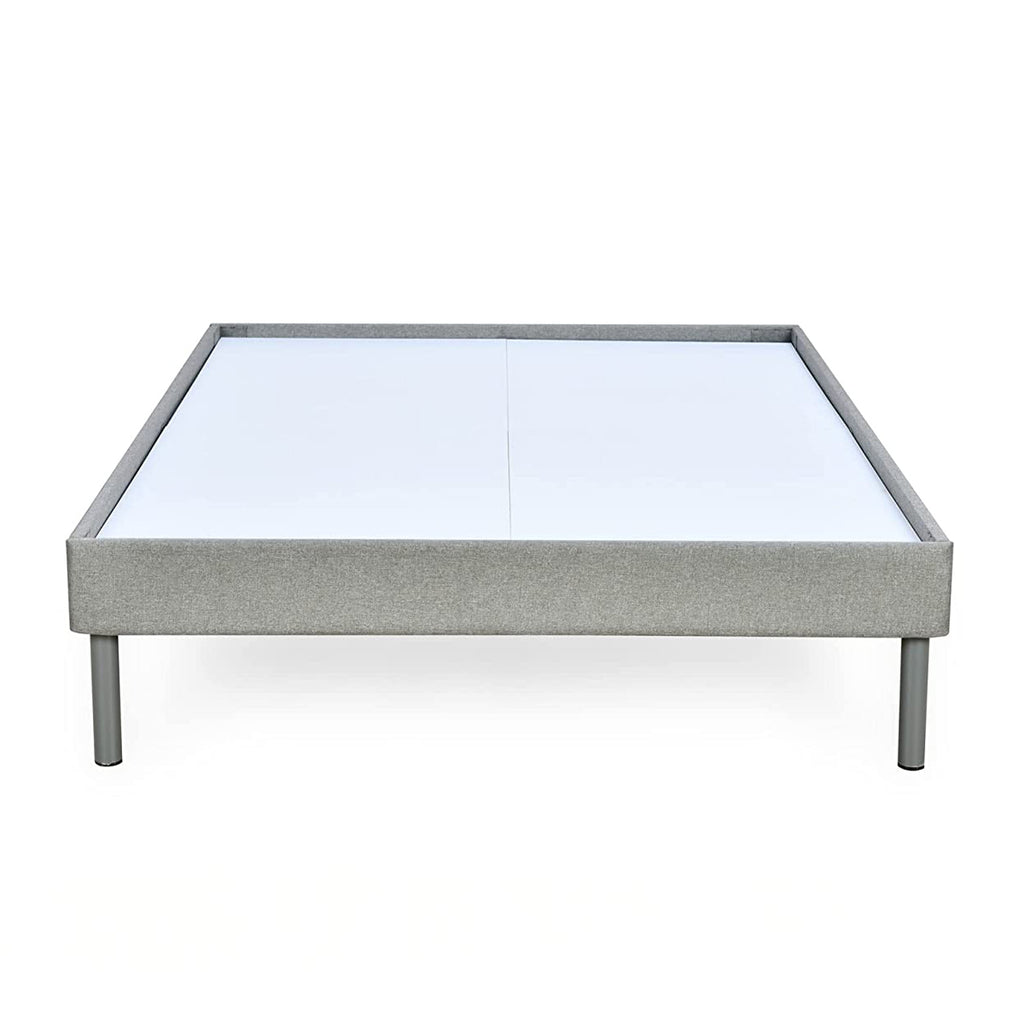 Velvette Upholstered Bed (Grey) + Lite Dual Comfort Mattress (King)