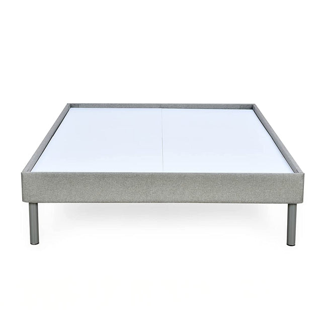 Velvette Upholstered Bed (Grey) + Lite Dual Comfort Mattress (King)