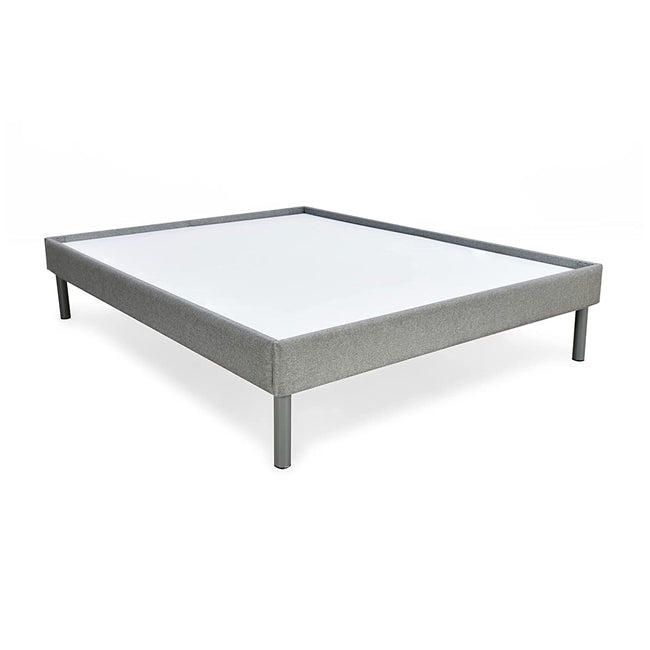 Velvette Upholstered Bed (Grey) + Lite Dual Comfort Mattress (King)