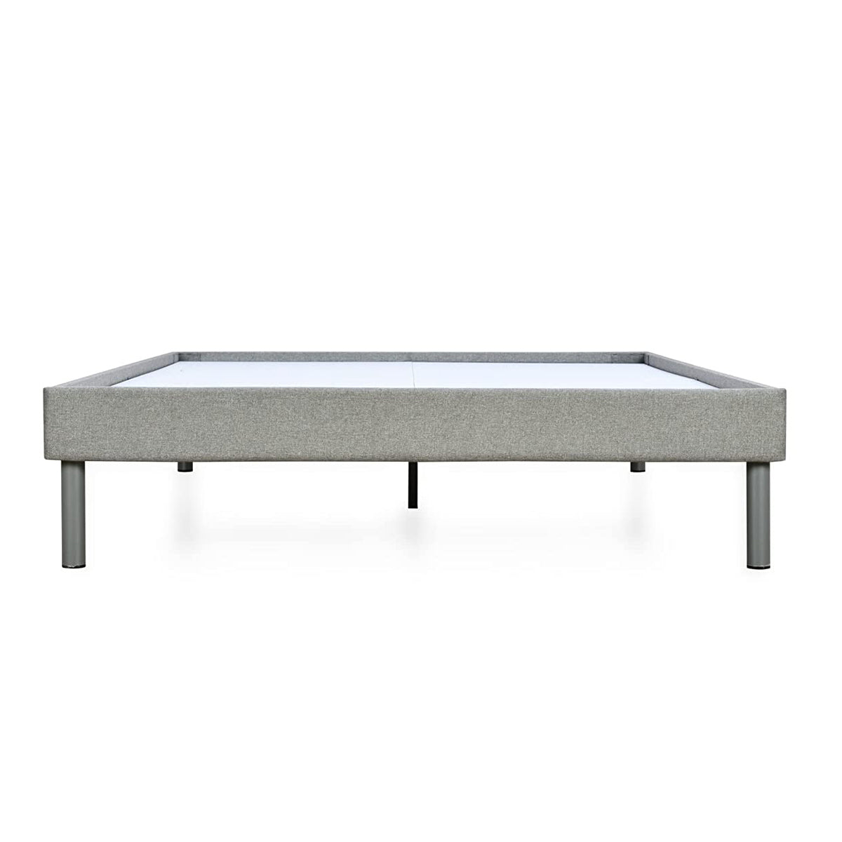 VELVETTE UPHOLSTERED BED (GREY) + LITE DUAL COMFORT (QUEEN) - Frame Side View