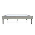 Velvette Upholstered Bed (Grey) + Lite Dual Comfort Mattress (King)