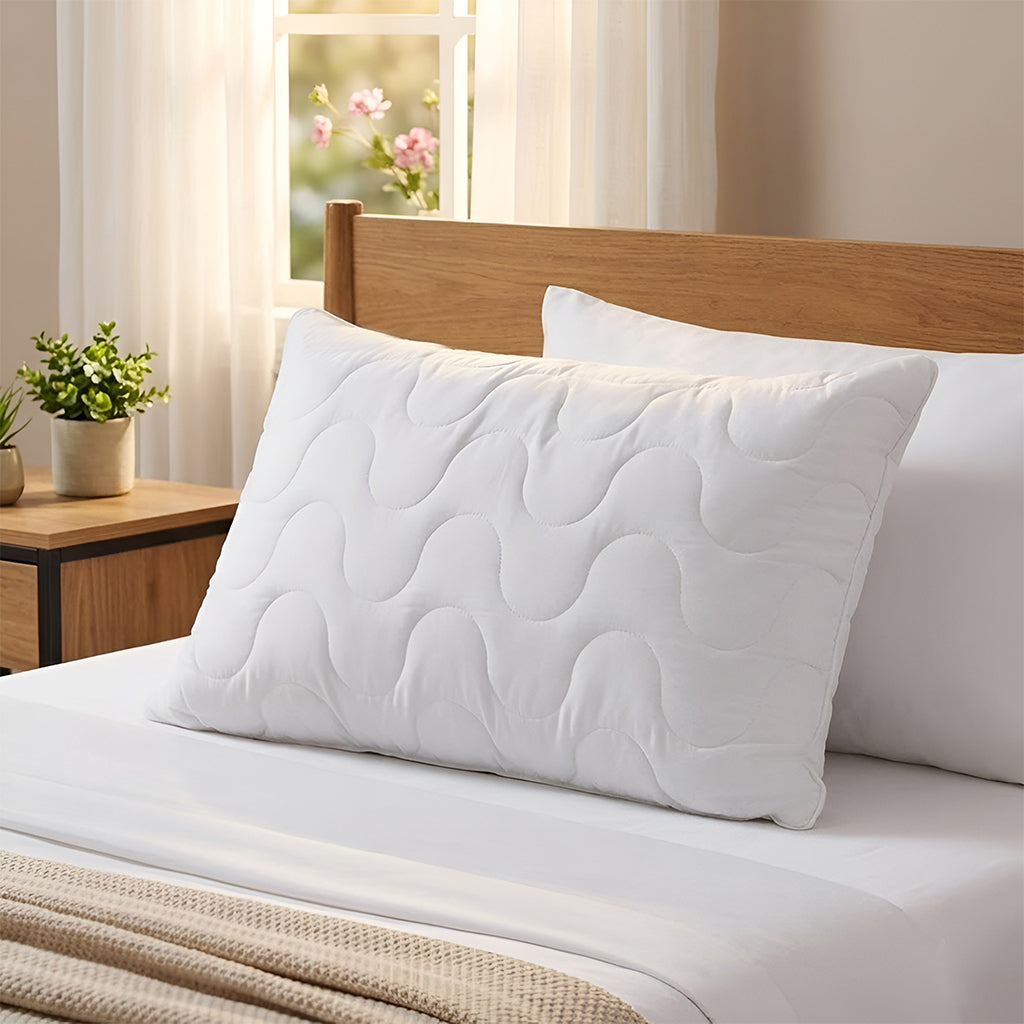 Iris Micro-Fibre Pillow - White (69 x 43 cm)