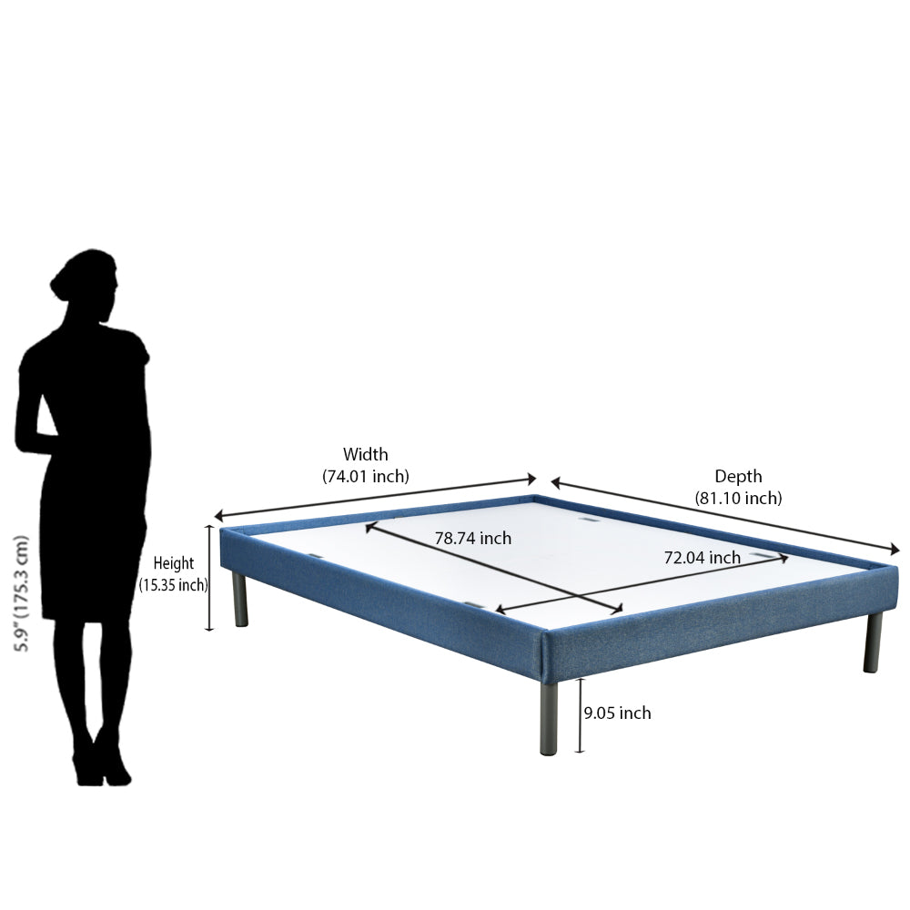 Velvette Upholstered Bed size view