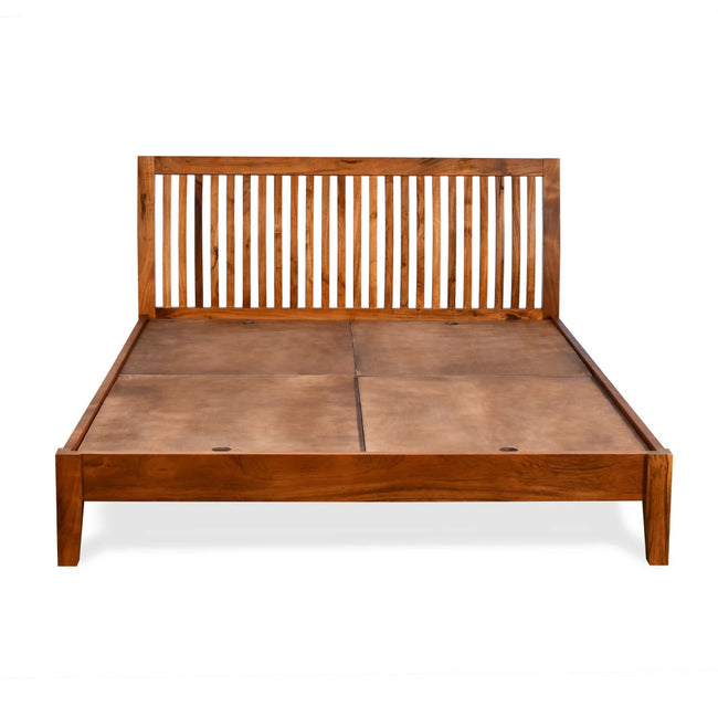 Acacia Solid Wooden Bed product image front view