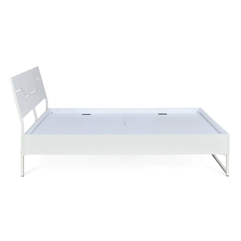 Grande white bed side view