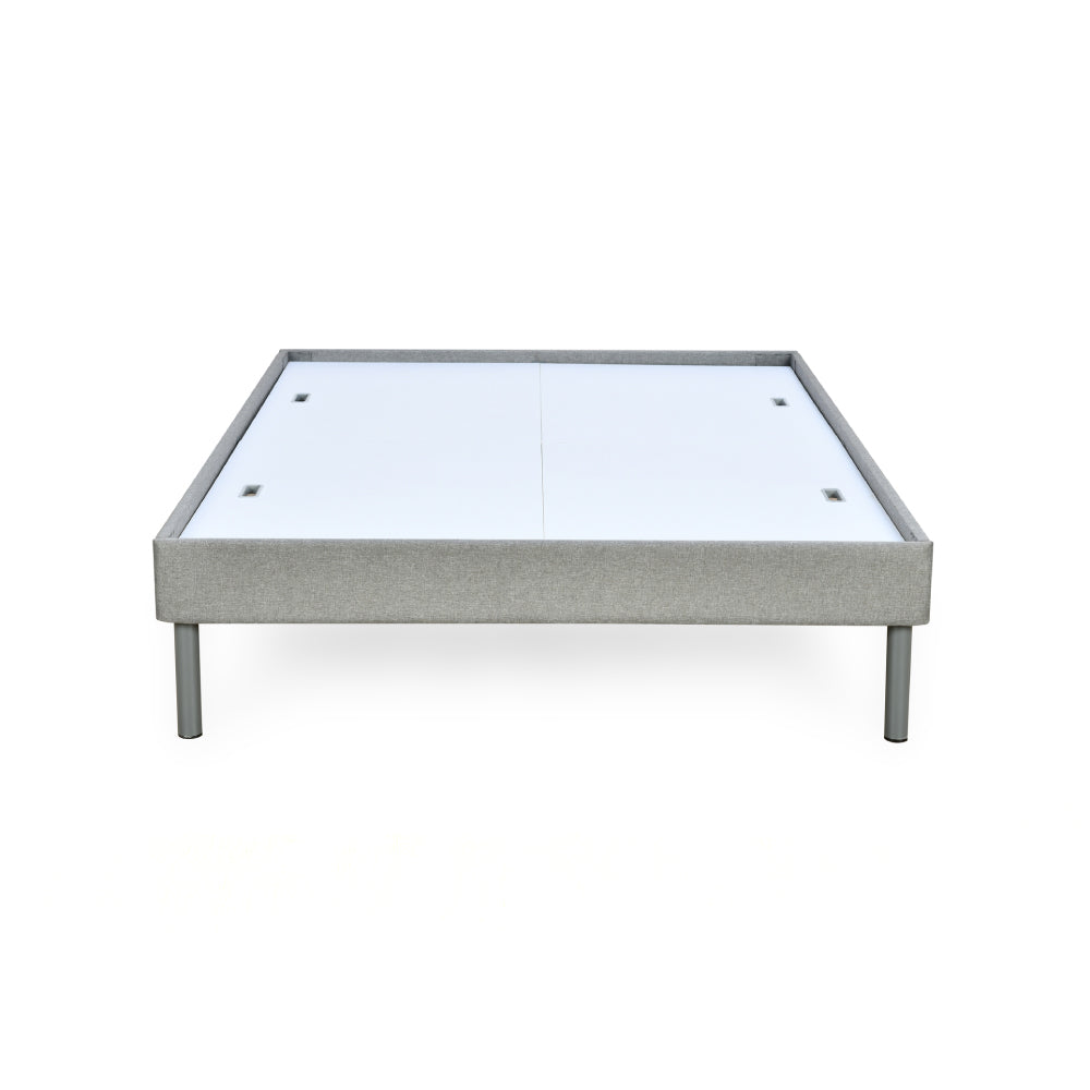 Velvette Upholstered Bed grey top view