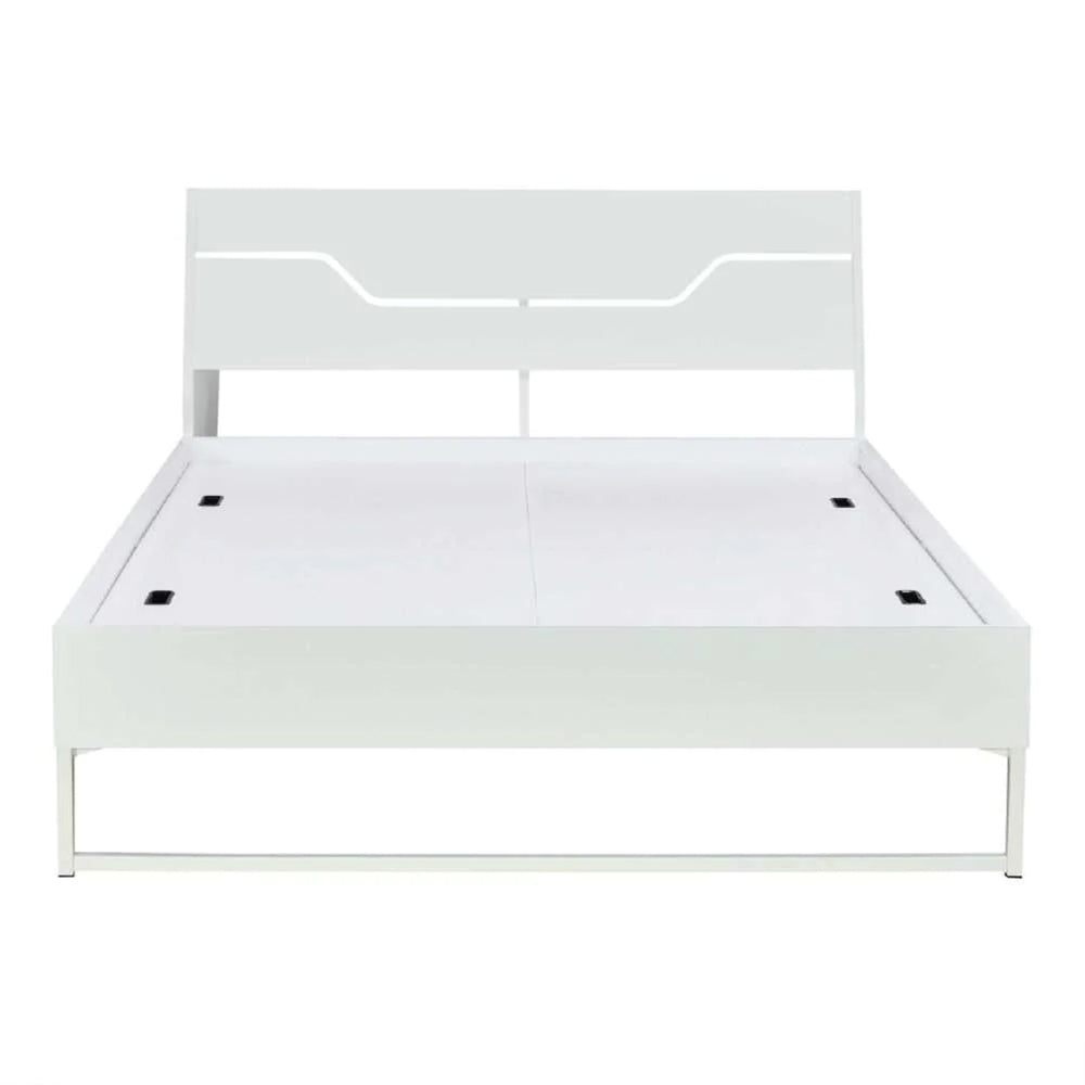 Grande white bed without mattress front img