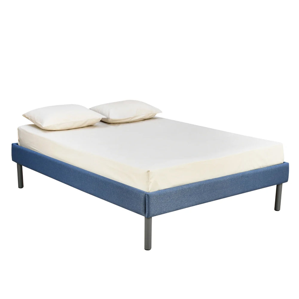 Velvette Upholstered Bed front side view