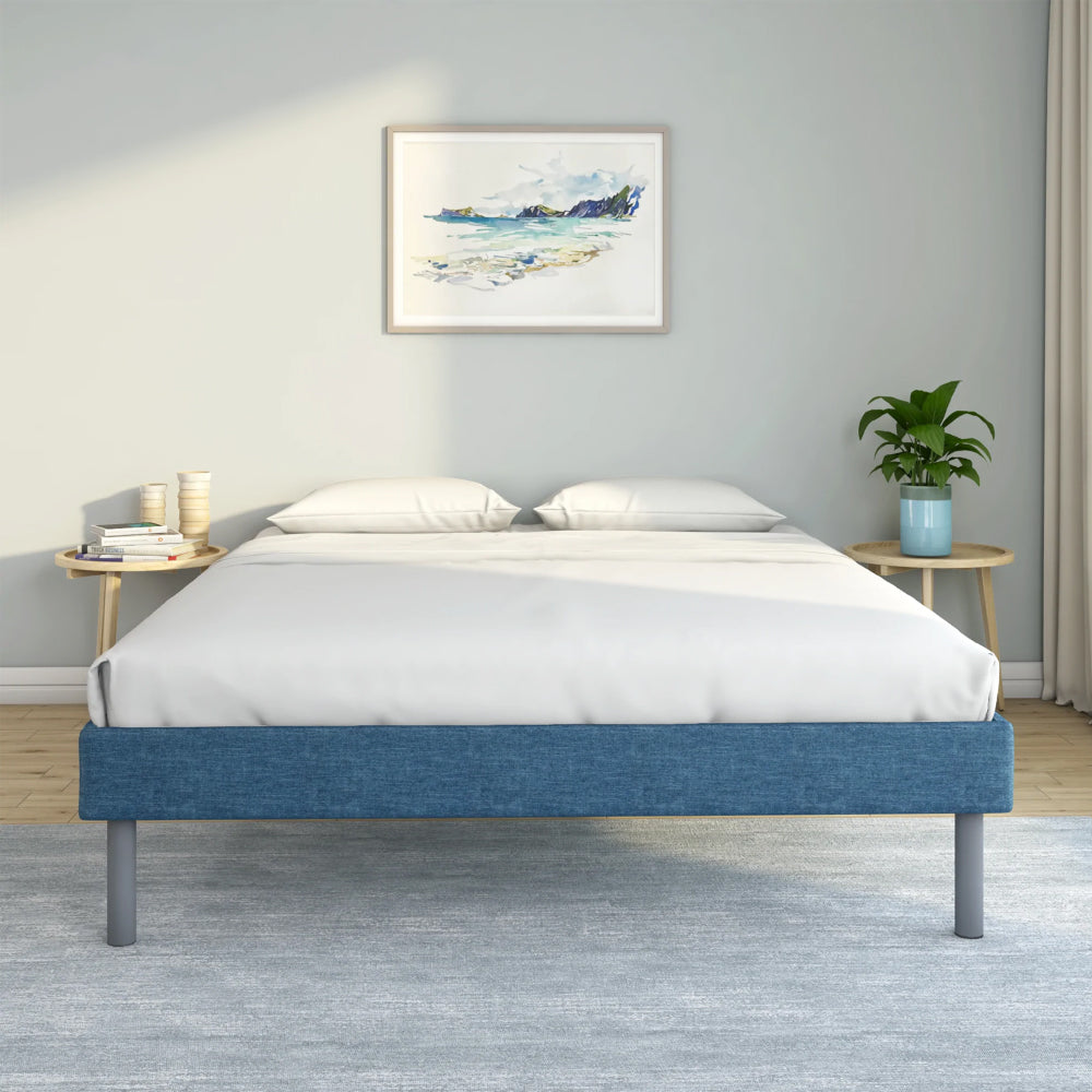 Velvette Upholstered Bed front view