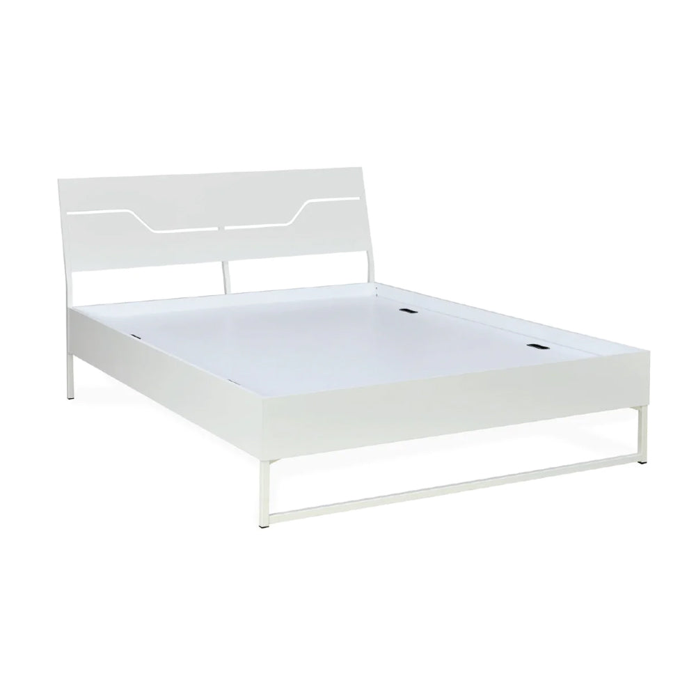 Grande white bed without mattress