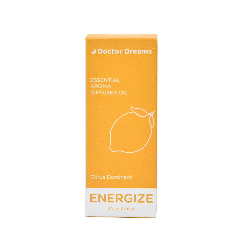 Citrus-rich essential aroma oil (energize)