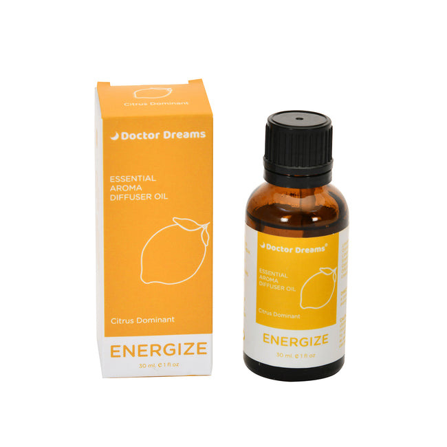 Citrus-rich essential aroma oil (energize)