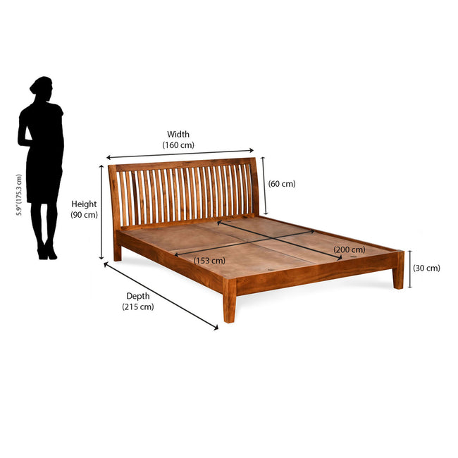 Acacia Solid Wooden Bed