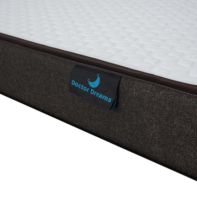 Striker Metal Bed White Lite Dual mattress single mattress tag view