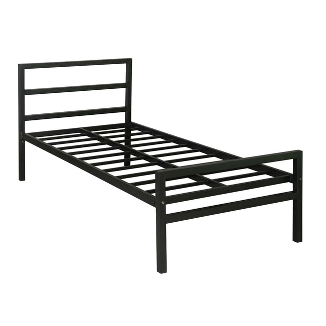 Striker Metal Bed Black Lite Dual single mattress product side view