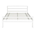 Striker Metal Bed White Lite Dual mattress king bed view