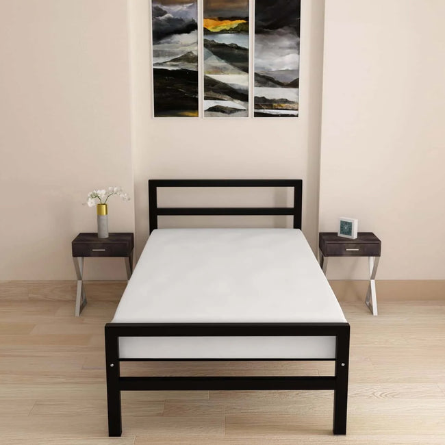 Striker Metal Bed Black Plus Mattress Single product image