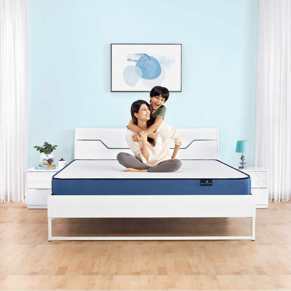 Grande white bed hero with mattress