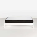 Striker Metal Bed Black Lite Dual single mattress side view with tag